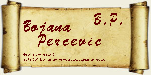 Bojana Perčević vizit kartica